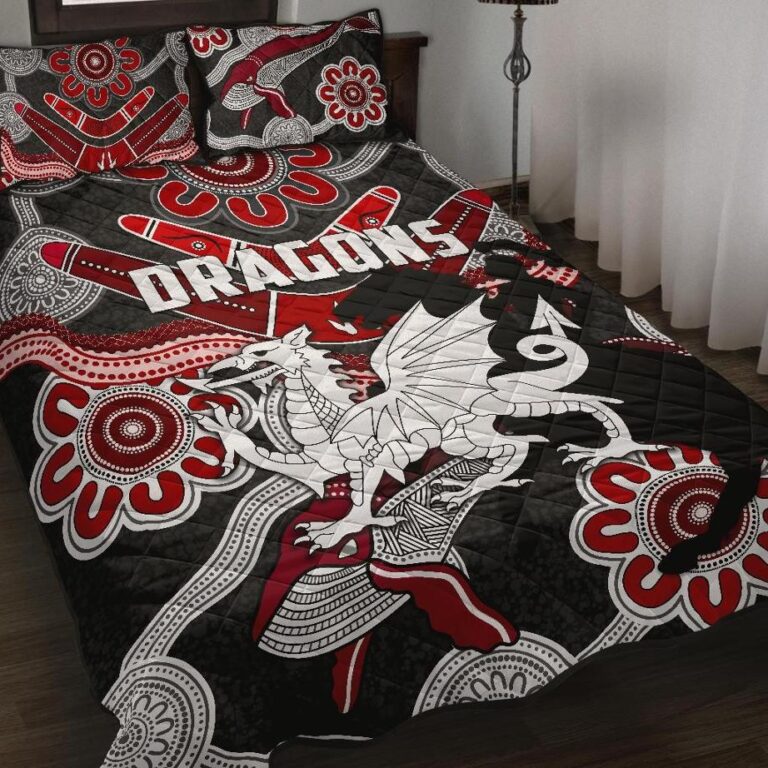 National Rugby League store - Loyal fans of St George Illawarra Dragons's Quilt + 1/2 Pillow Cases:vintage National Rugby League suit,uniform,apparel,shirts,merch,hoodie,jackets,shorts,sweatshirt,outfits,clothes