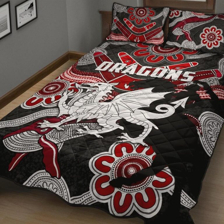 National Rugby League store - Loyal fans of St George Illawarra Dragons's Quilt + 1/2 Pillow Cases:vintage National Rugby League suit,uniform,apparel,shirts,merch,hoodie,jackets,shorts,sweatshirt,outfits,clothes