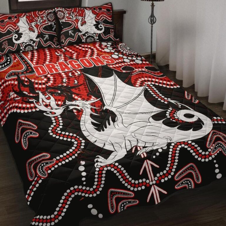 National Rugby League store - Loyal fans of St George Illawarra Dragons's Quilt + 1/2 Pillow Cases:vintage National Rugby League suit,uniform,apparel,shirts,merch,hoodie,jackets,shorts,sweatshirt,outfits,clothes