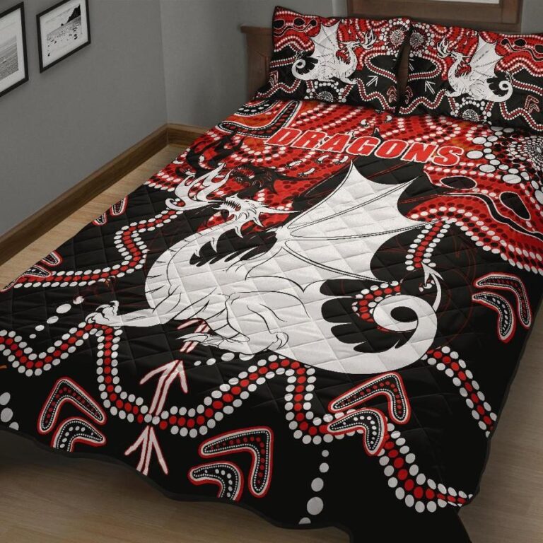 National Rugby League store - Loyal fans of St George Illawarra Dragons's Quilt + 1/2 Pillow Cases:vintage National Rugby League suit,uniform,apparel,shirts,merch,hoodie,jackets,shorts,sweatshirt,outfits,clothes