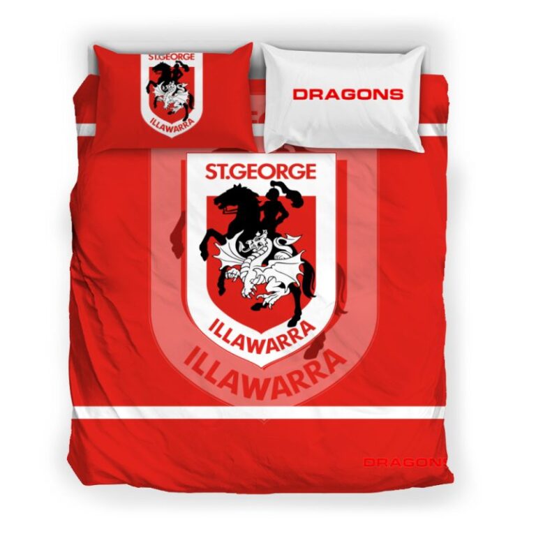 National Rugby League store - Loyal fans of St. George Illawarra Dragons's Bedding Duvet Cover + 1/2 Pillow Cases:vintage National Rugby League suit,uniform,apparel,shirts,merch,hoodie,jackets,shorts,sweatshirt,outfits,clothes