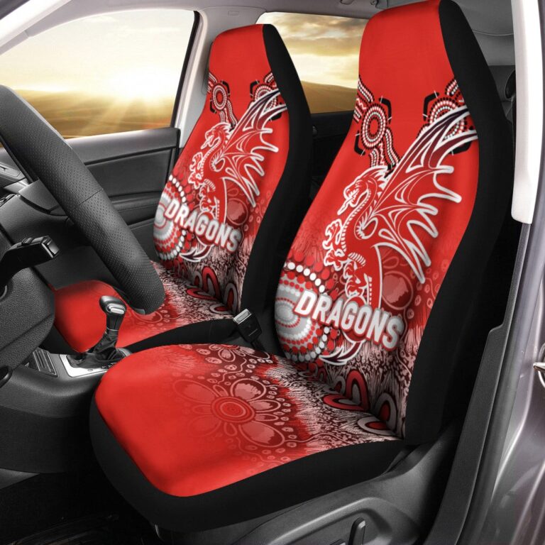 National Rugby League store - Loyal fans of St George Illawarra Dragons's Set 2 Car Seat Cover:vintage National Rugby League suit,uniform,apparel,shirts,merch,hoodie,jackets,shorts,sweatshirt,outfits,clothes
