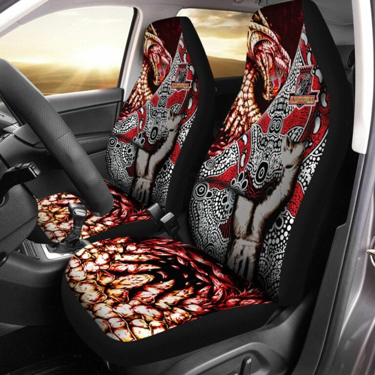 National Rugby League store - Loyal fans of St George Illawarra Dragons's Set 2 Car Seat Cover:vintage National Rugby League suit,uniform,apparel,shirts,merch,hoodie,jackets,shorts,sweatshirt,outfits,clothes