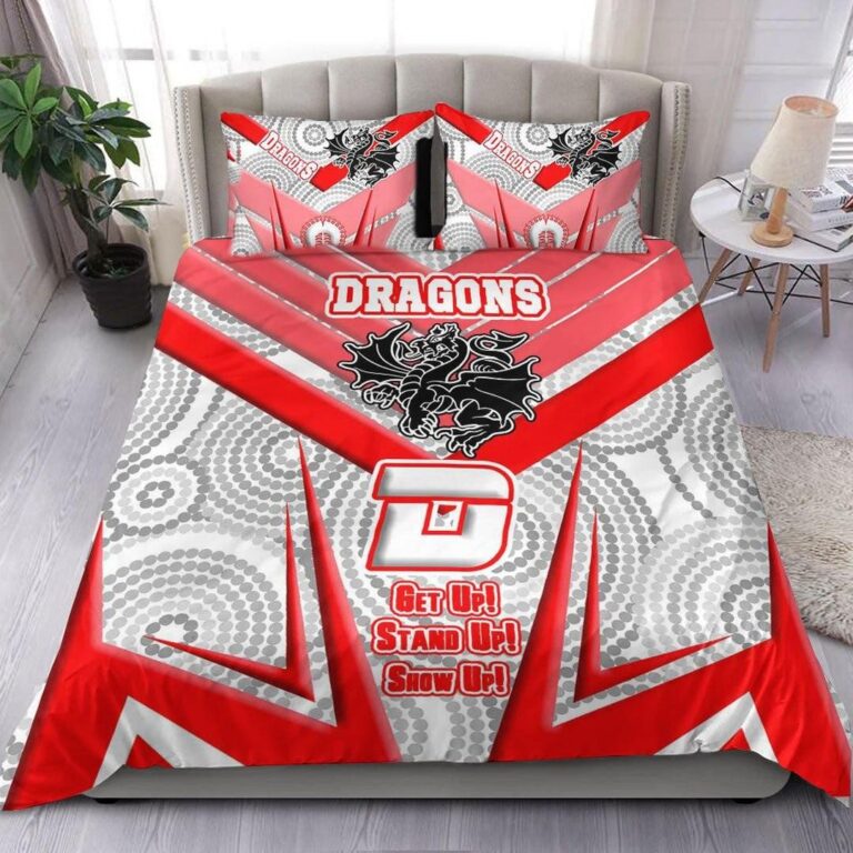 National Rugby League store - Loyal fans of St George Illawarra Dragons's Bedding Duvet Cover + 1/2 Pillow Cases:vintage National Rugby League suit,uniform,apparel,shirts,merch,hoodie,jackets,shorts,sweatshirt,outfits,clothes