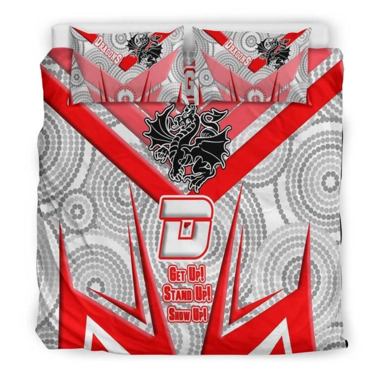 National Rugby League store - Loyal fans of St George Illawarra Dragons's Bedding Duvet Cover + 1/2 Pillow Cases:vintage National Rugby League suit,uniform,apparel,shirts,merch,hoodie,jackets,shorts,sweatshirt,outfits,clothes