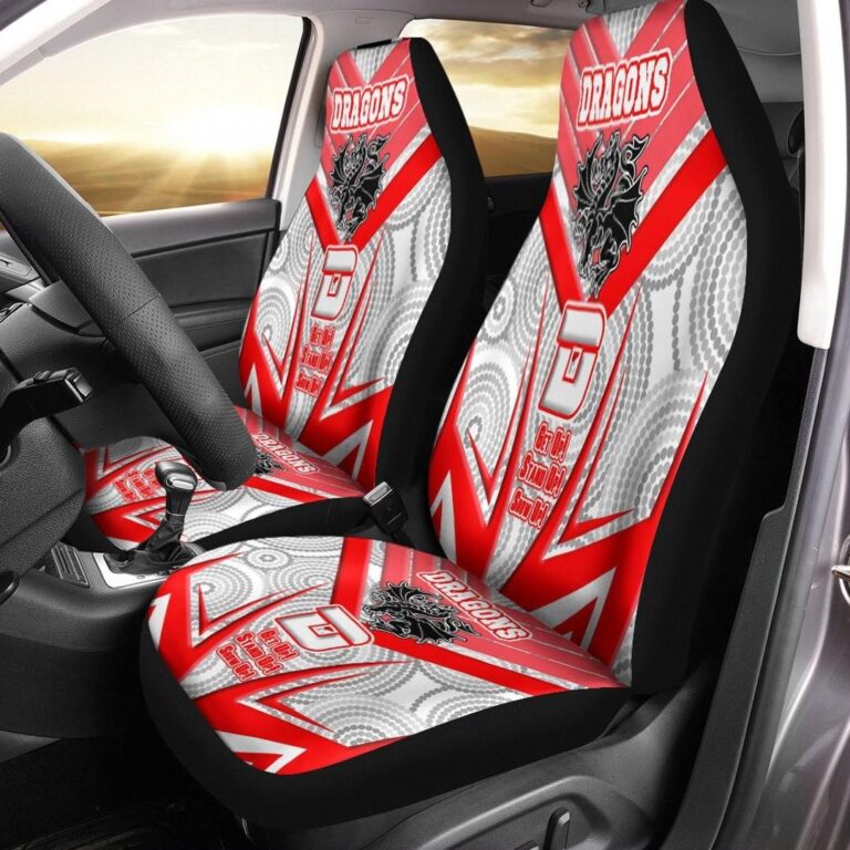 National Rugby League store - Loyal fans of St George Illawarra Dragons's Set 2 Car Seat Cover:vintage National Rugby League suit,uniform,apparel,shirts,merch,hoodie,jackets,shorts,sweatshirt,outfits,clothes