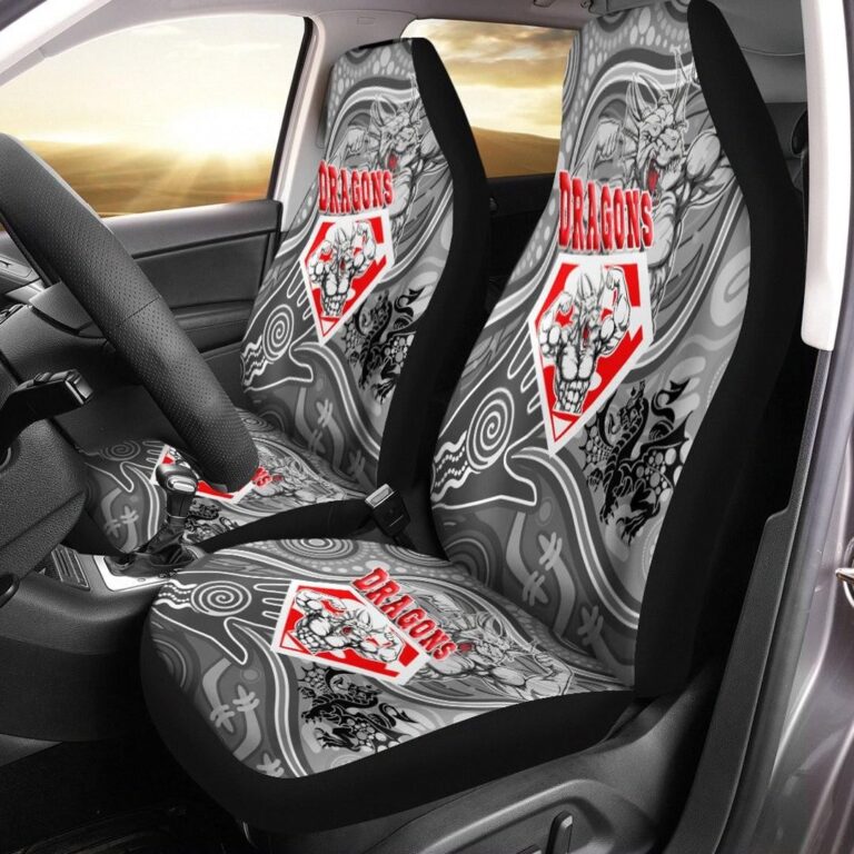 National Rugby League store - Loyal fans of St George Illawarra Dragons's Set 2 Car Seat Cover:vintage National Rugby League suit,uniform,apparel,shirts,merch,hoodie,jackets,shorts,sweatshirt,outfits,clothes