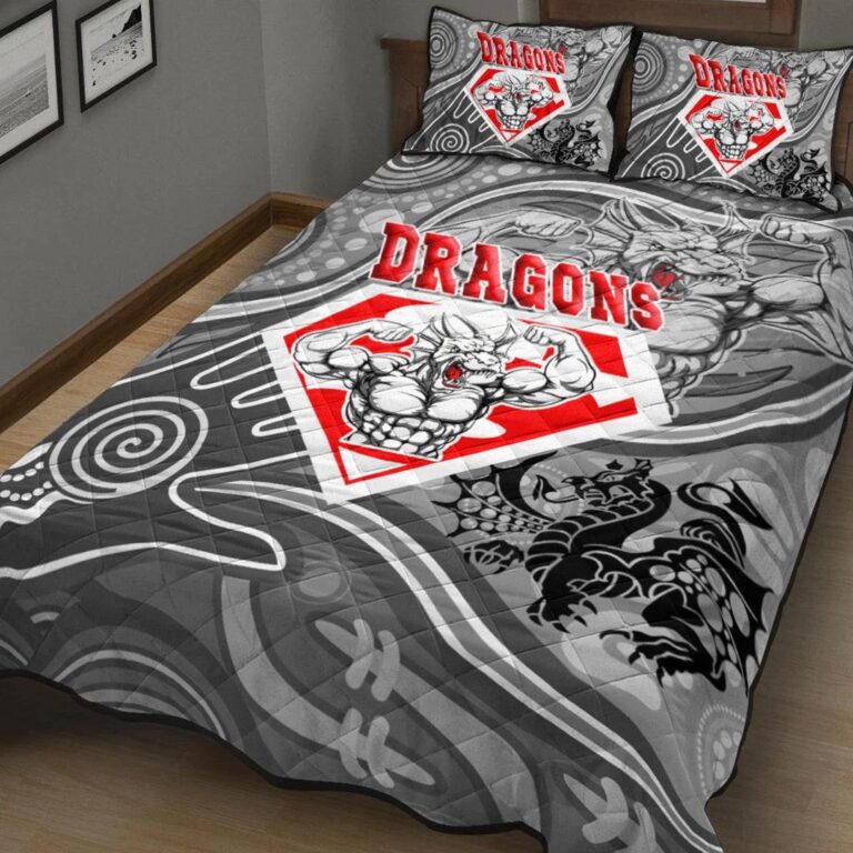 National Rugby League store - Loyal fans of St George Illawarra Dragons's Quilt + 1/2 Pillow Cases:vintage National Rugby League suit,uniform,apparel,shirts,merch,hoodie,jackets,shorts,sweatshirt,outfits,clothes