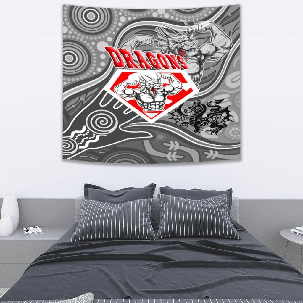 National Rugby League store - Loyal fans of St George Illawarra Dragons's Wall Tapestry:vintage National Rugby League suit,uniform,apparel,shirts,merch,hoodie,jackets,shorts,sweatshirt,outfits,clothes