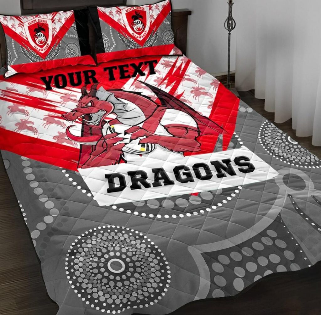 National Rugby League store - Loyal fans of St George Illawarra Dragons's Quilt + 1/2 Pillow Cases:vintage National Rugby League suit,uniform,apparel,shirts,merch,hoodie,jackets,shorts,sweatshirt,outfits,clothes