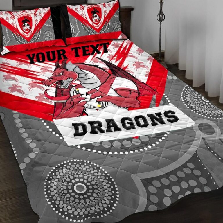 National Rugby League store - Loyal fans of St George Illawarra Dragons's Quilt + 1/2 Pillow Cases:vintage National Rugby League suit,uniform,apparel,shirts,merch,hoodie,jackets,shorts,sweatshirt,outfits,clothes