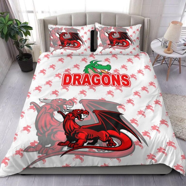 National Rugby League store - Loyal fans of St George Illawarra Dragons's Bedding Duvet Cover + 1/2 Pillow Cases:vintage National Rugby League suit,uniform,apparel,shirts,merch,hoodie,jackets,shorts,sweatshirt,outfits,clothes