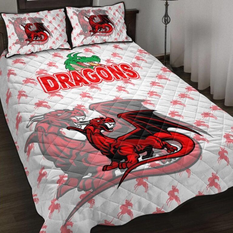National Rugby League store - Loyal fans of St George Illawarra Dragons's Quilt + 1/2 Pillow Cases:vintage National Rugby League suit,uniform,apparel,shirts,merch,hoodie,jackets,shorts,sweatshirt,outfits,clothes