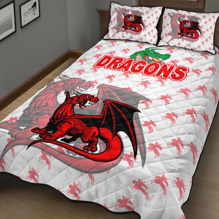 National Rugby League store - Loyal fans of St George Illawarra Dragons's Quilt + 1/2 Pillow Cases:vintage National Rugby League suit,uniform,apparel,shirts,merch,hoodie,jackets,shorts,sweatshirt,outfits,clothes
