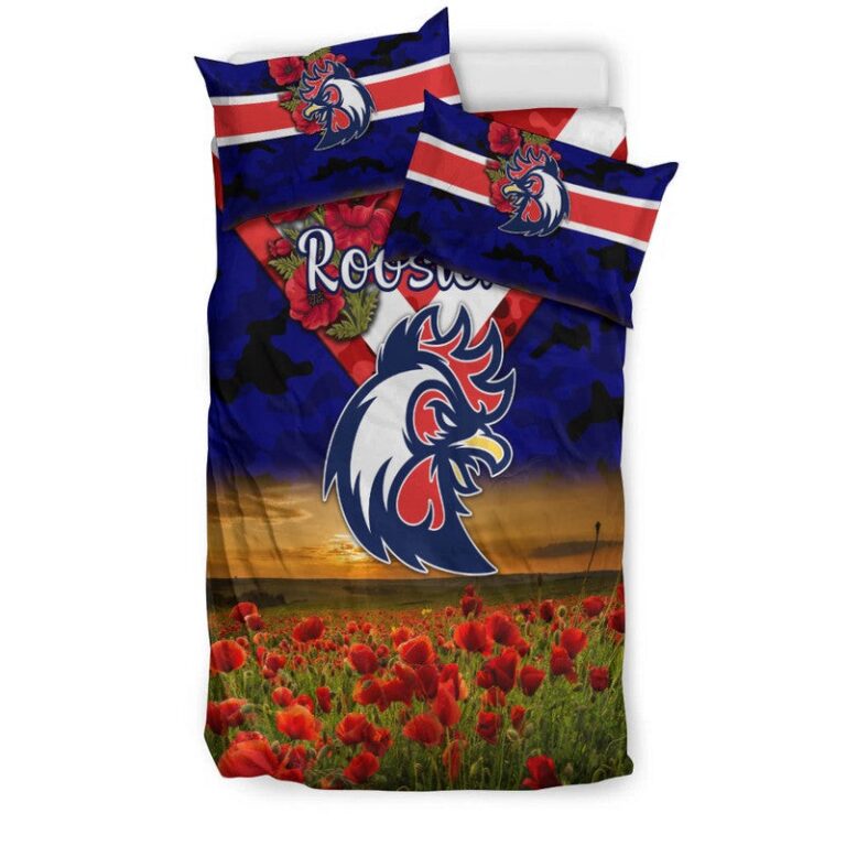 National Rugby League store - Loyal fans of Sydney Roosters's Bedding Duvet Cover + 1/2 Pillow Cases:vintage National Rugby League suit,uniform,apparel,shirts,merch,hoodie,jackets,shorts,sweatshirt,outfits,clothes