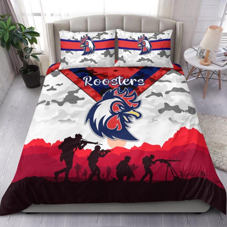 National Rugby League store - Loyal fans of Sydney Roosters's Bedding Duvet Cover + 1/2 Pillow Cases:vintage National Rugby League suit,uniform,apparel,shirts,merch,hoodie,jackets,shorts,sweatshirt,outfits,clothes