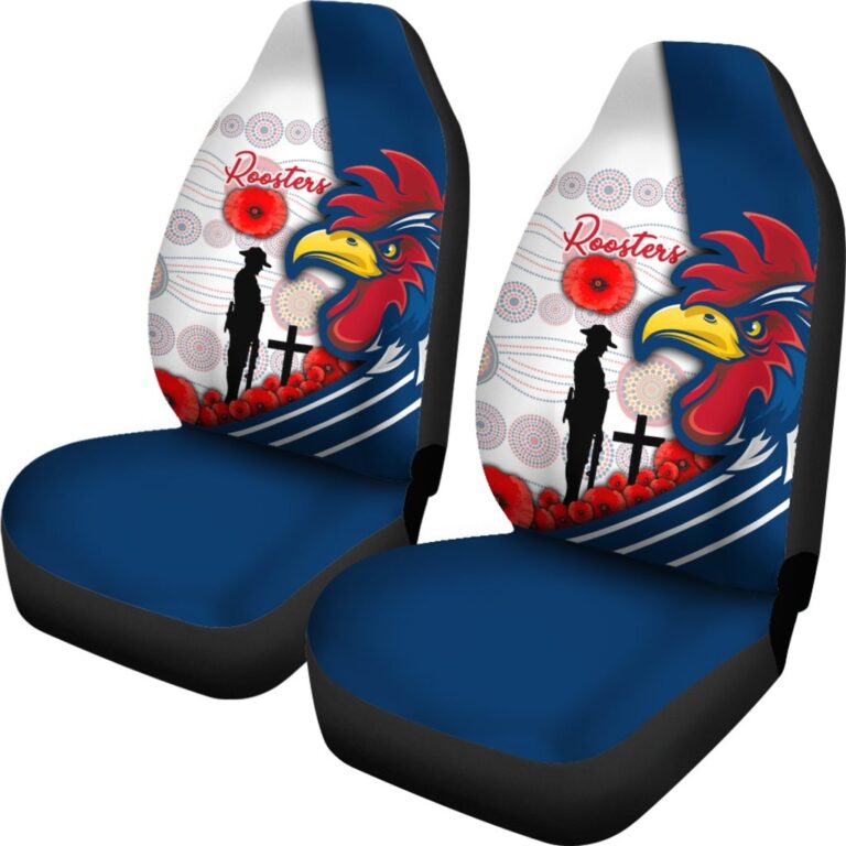 National Rugby League store - Loyal fans of Sydney Roosters's Set 2 Car Seat Cover:vintage National Rugby League suit,uniform,apparel,shirts,merch,hoodie,jackets,shorts,sweatshirt,outfits,clothes