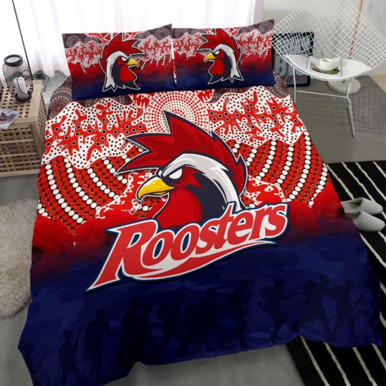National Rugby League store - Loyal fans of Sydney Roosters's Bedding Duvet Cover + 1/2 Pillow Cases:vintage National Rugby League suit,uniform,apparel,shirts,merch,hoodie,jackets,shorts,sweatshirt,outfits,clothes