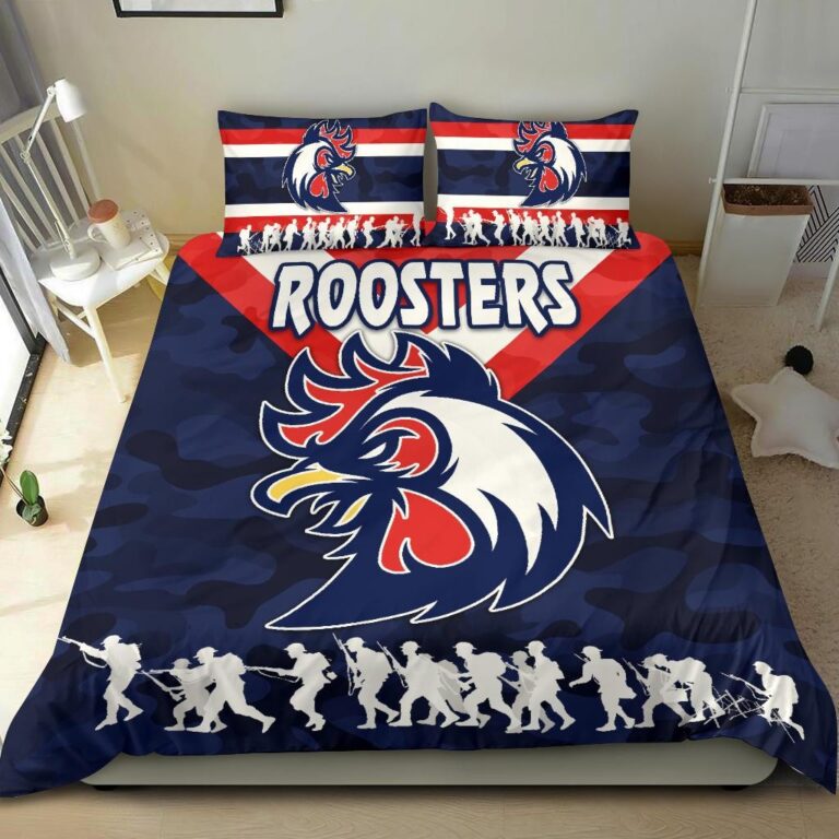 National Rugby League store - Loyal fans of Sydney Roosters's Bedding Duvet Cover + 1/2 Pillow Cases:vintage National Rugby League suit,uniform,apparel,shirts,merch,hoodie,jackets,shorts,sweatshirt,outfits,clothes