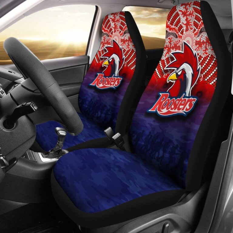 National Rugby League store - Loyal fans of Sydney Roosters's Set 2 Car Seat Cover:vintage National Rugby League suit,uniform,apparel,shirts,merch,hoodie,jackets,shorts,sweatshirt,outfits,clothes