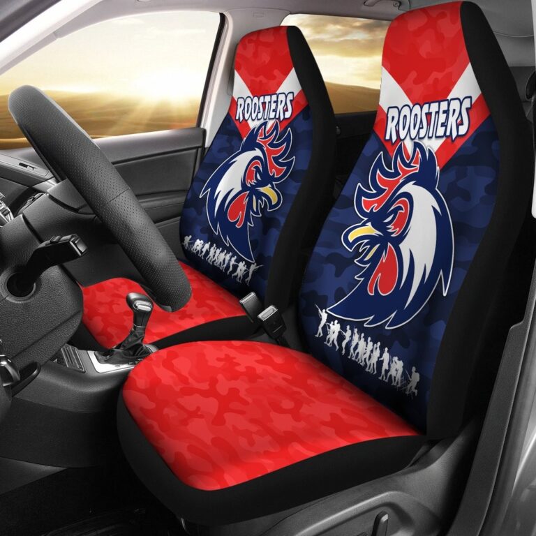 National Rugby League store - Loyal fans of Sydney Roosters's Set 2 Car Seat Cover:vintage National Rugby League suit,uniform,apparel,shirts,merch,hoodie,jackets,shorts,sweatshirt,outfits,clothes
