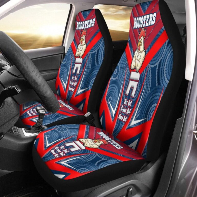 National Rugby League store - Loyal fans of Sydney Roosters's Set 2 Car Seat Cover:vintage National Rugby League suit,uniform,apparel,shirts,merch,hoodie,jackets,shorts,sweatshirt,outfits,clothes