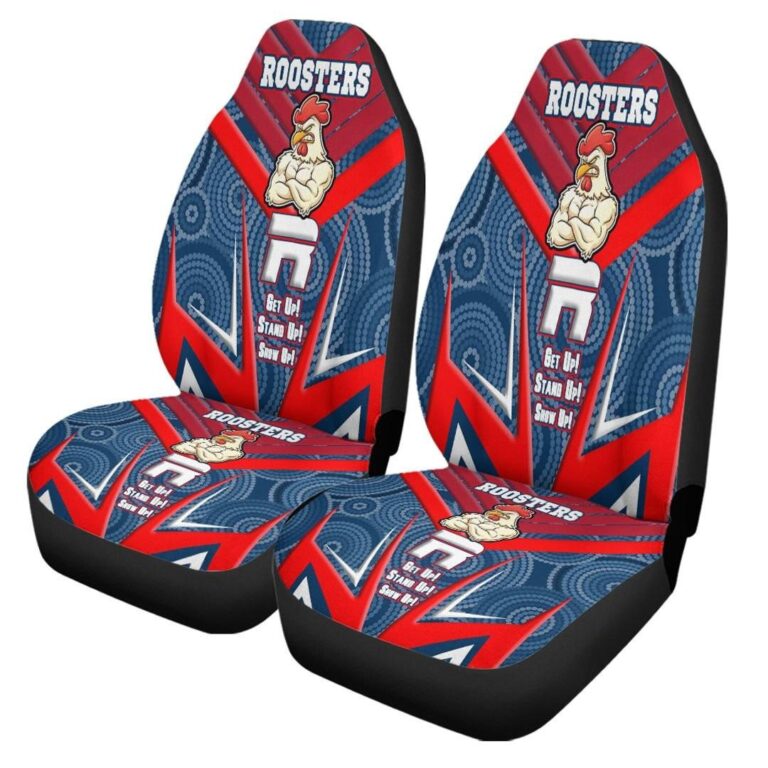National Rugby League store - Loyal fans of Sydney Roosters's Set 2 Car Seat Cover:vintage National Rugby League suit,uniform,apparel,shirts,merch,hoodie,jackets,shorts,sweatshirt,outfits,clothes