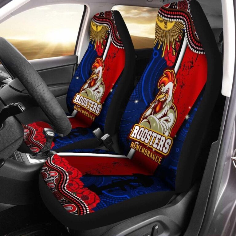 National Rugby League store - Loyal fans of Sydney Roosters's Set 2 Car Seat Cover:vintage National Rugby League suit,uniform,apparel,shirts,merch,hoodie,jackets,shorts,sweatshirt,outfits,clothes