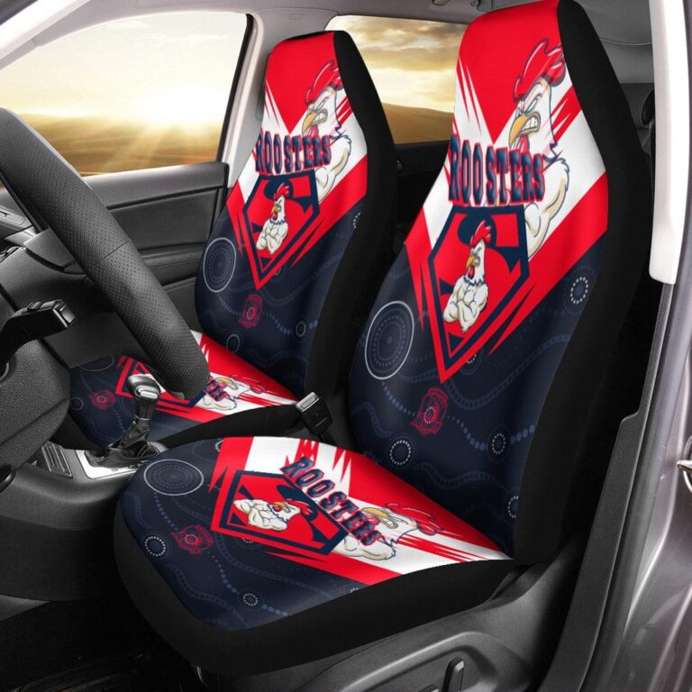 National Rugby League store - Loyal fans of Sydney Roosters's Set 2 Car Seat Cover:vintage National Rugby League suit,uniform,apparel,shirts,merch,hoodie,jackets,shorts,sweatshirt,outfits,clothes