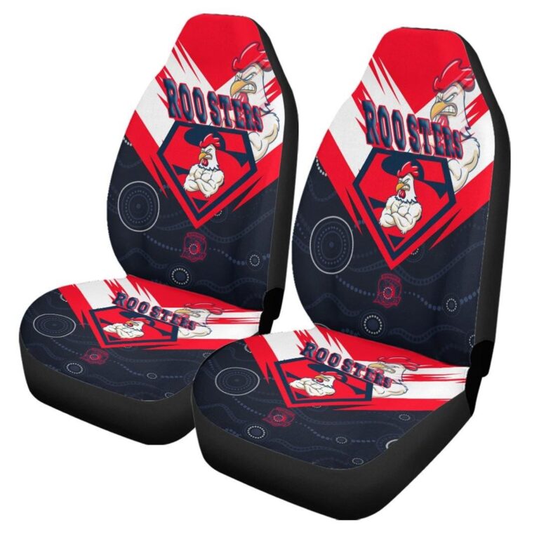 National Rugby League store - Loyal fans of Sydney Roosters's Set 2 Car Seat Cover:vintage National Rugby League suit,uniform,apparel,shirts,merch,hoodie,jackets,shorts,sweatshirt,outfits,clothes