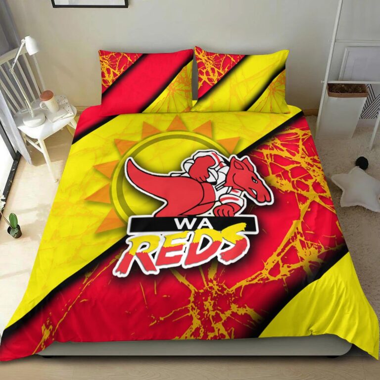 National Rugby League store - Loyal fans of Western Reds's Bedding Duvet Cover + 1/2 Pillow Cases:vintage National Rugby League suit,uniform,apparel,shirts,merch,hoodie,jackets,shorts,sweatshirt,outfits,clothes