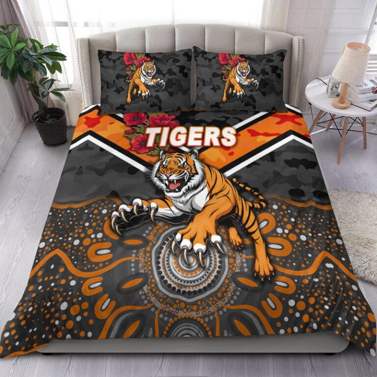 National Rugby League store - Loyal fans of Wests Tigers's Bedding Duvet Cover + 1/2 Pillow Cases:vintage National Rugby League suit,uniform,apparel,shirts,merch,hoodie,jackets,shorts,sweatshirt,outfits,clothes