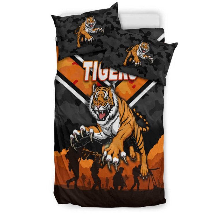 National Rugby League store - Loyal fans of Wests Tigers's Bedding Duvet Cover + 1/2 Pillow Cases:vintage National Rugby League suit,uniform,apparel,shirts,merch,hoodie,jackets,shorts,sweatshirt,outfits,clothes