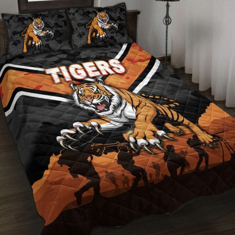 National Rugby League store - Loyal fans of Wests Tigers's Quilt + 1/2 Pillow Cases:vintage National Rugby League suit,uniform,apparel,shirts,merch,hoodie,jackets,shorts,sweatshirt,outfits,clothes