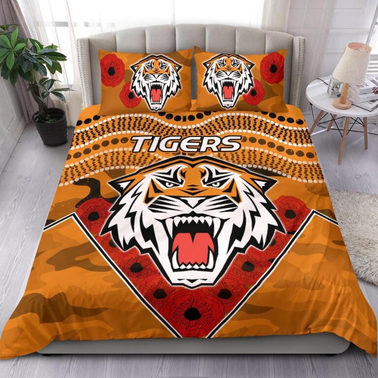 National Rugby League store - Loyal fans of Wests Tigers's Bedding Duvet Cover + 1/2 Pillow Cases:vintage National Rugby League suit,uniform,apparel,shirts,merch,hoodie,jackets,shorts,sweatshirt,outfits,clothes