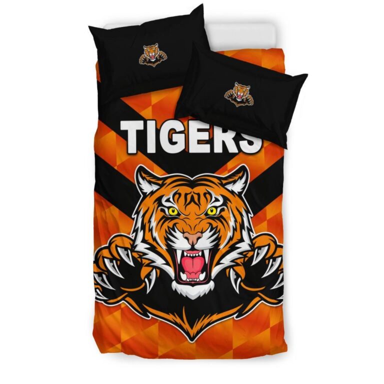 National Rugby League store - Loyal fans of Wests Tigers's Bedding Duvet Cover + 1/2 Pillow Cases:vintage National Rugby League suit,uniform,apparel,shirts,merch,hoodie,jackets,shorts,sweatshirt,outfits,clothes