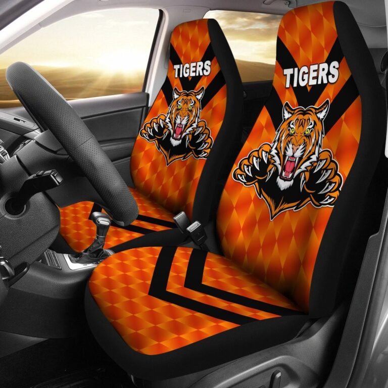 National Rugby League store - Loyal fans of Wests Tigers's Set 2 Car Seat Cover:vintage National Rugby League suit,uniform,apparel,shirts,merch,hoodie,jackets,shorts,sweatshirt,outfits,clothes
