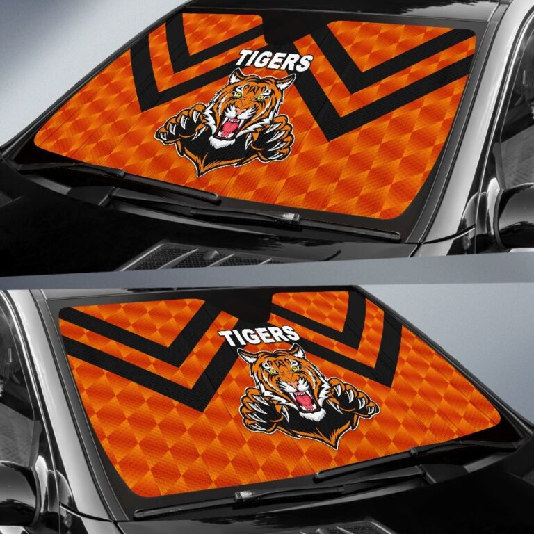National Rugby League store - Loyal fans of Wests Tigers's Auto Sun Shades:vintage National Rugby League suit,uniform,apparel,shirts,merch,hoodie,jackets,shorts,sweatshirt,outfits,clothes