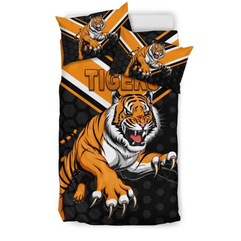 National Rugby League store - Loyal fans of Wests Tigers's Bedding Duvet Cover + 1/2 Pillow Cases:vintage National Rugby League suit,uniform,apparel,shirts,merch,hoodie,jackets,shorts,sweatshirt,outfits,clothes