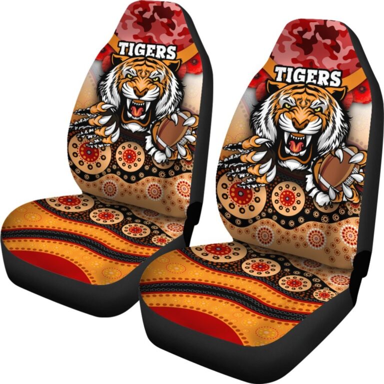 National Rugby League store - Loyal fans of Wests Tigers's Set 2 Car Seat Cover:vintage National Rugby League suit,uniform,apparel,shirts,merch,hoodie,jackets,shorts,sweatshirt,outfits,clothes