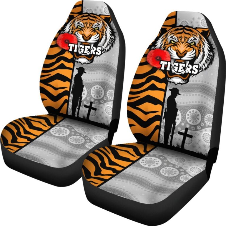 National Rugby League store - Loyal fans of Wests Tigers's Set 2 Car Seat Cover:vintage National Rugby League suit,uniform,apparel,shirts,merch,hoodie,jackets,shorts,sweatshirt,outfits,clothes