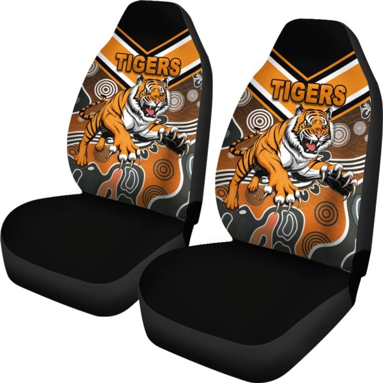 National Rugby League store - Loyal fans of Wests Tigers's Set 2 Car Seat Cover:vintage National Rugby League suit,uniform,apparel,shirts,merch,hoodie,jackets,shorts,sweatshirt,outfits,clothes