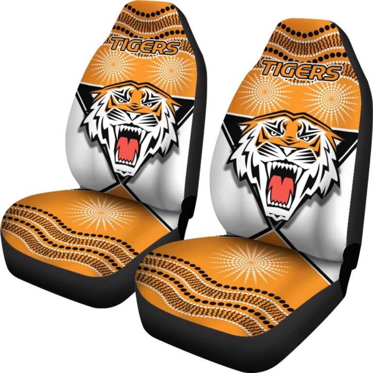 National Rugby League store - Loyal fans of Wests Tigers's Set 2 Car Seat Cover:vintage National Rugby League suit,uniform,apparel,shirts,merch,hoodie,jackets,shorts,sweatshirt,outfits,clothes