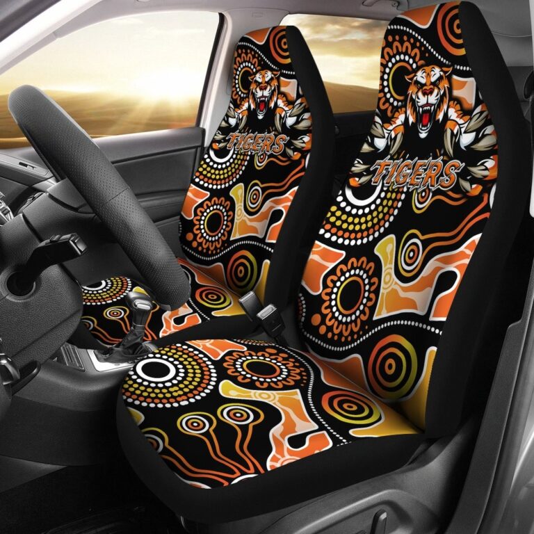 National Rugby League store - Loyal fans of Wests Tigers's Set 2 Car Seat Cover:vintage National Rugby League suit,uniform,apparel,shirts,merch,hoodie,jackets,shorts,sweatshirt,outfits,clothes
