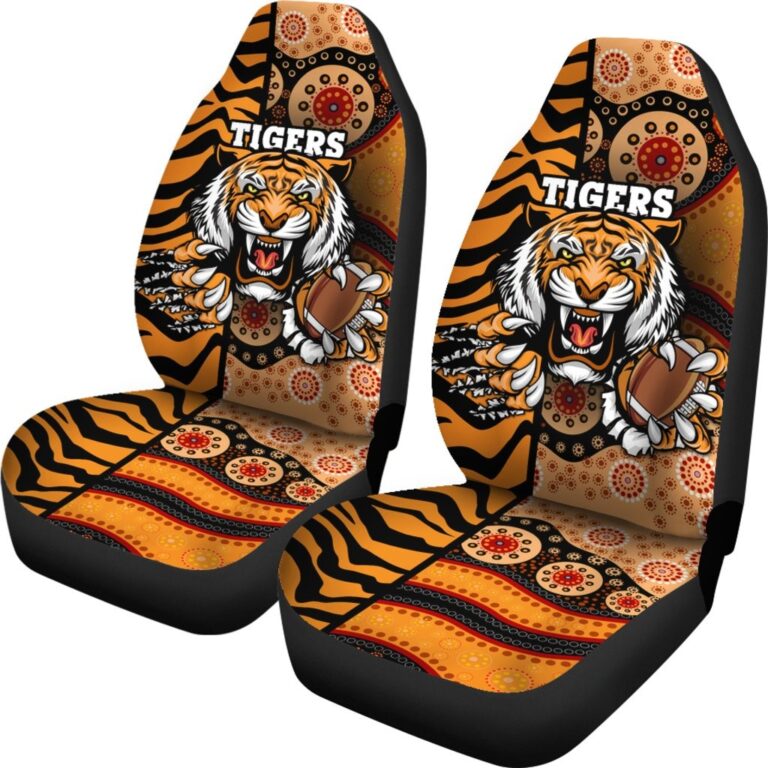 National Rugby League store - Loyal fans of Wests Tigers's Set 2 Car Seat Cover:vintage National Rugby League suit,uniform,apparel,shirts,merch,hoodie,jackets,shorts,sweatshirt,outfits,clothes
