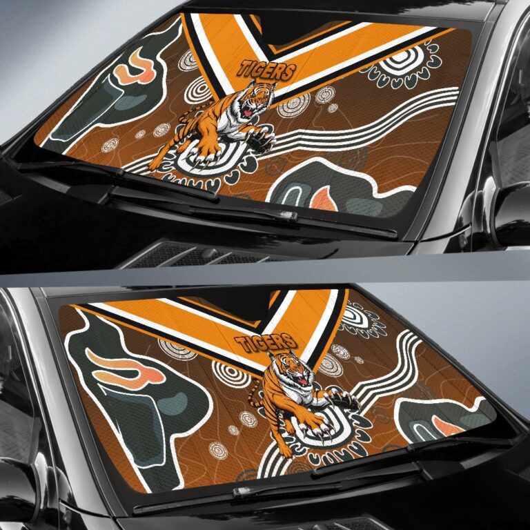National Rugby League store - Loyal fans of Wests Tigers's Auto Sun Shades:vintage National Rugby League suit,uniform,apparel,shirts,merch,hoodie,jackets,shorts,sweatshirt,outfits,clothes