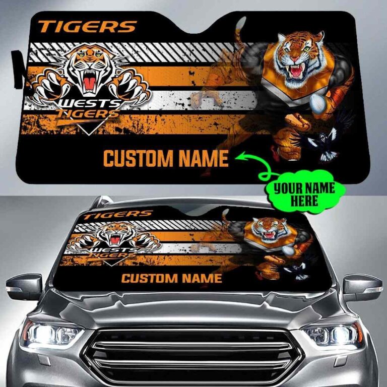 National Rugby League store - Loyal fans of Wests Tigers's Auto Sun Shades:vintage National Rugby League suit,uniform,apparel,shirts,merch,hoodie,jackets,shorts,sweatshirt,outfits,clothes