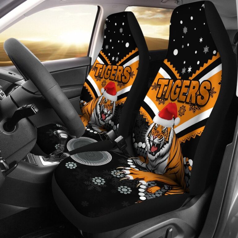 National Rugby League store - Loyal fans of Wests Tigers's Set 2 Car Seat Cover:vintage National Rugby League suit,uniform,apparel,shirts,merch,hoodie,jackets,shorts,sweatshirt,outfits,clothes