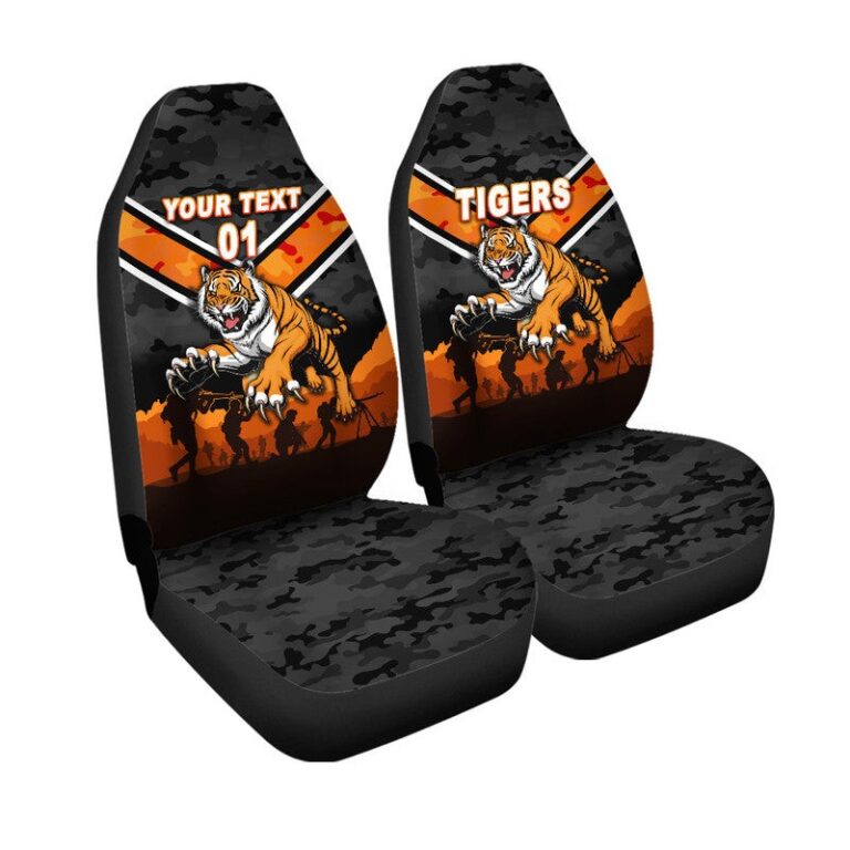 National Rugby League store - Loyal fans of Wests Tigers's Set 2 Car Seat Cover:vintage National Rugby League suit,uniform,apparel,shirts,merch,hoodie,jackets,shorts,sweatshirt,outfits,clothes