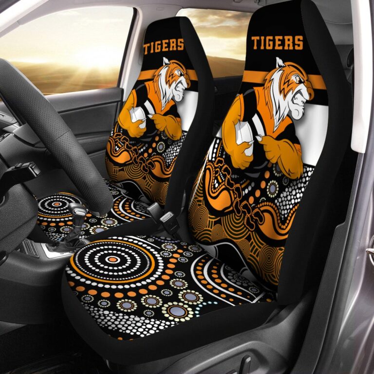 National Rugby League store - Loyal fans of Wests Tigers's Set 2 Car Seat Cover:vintage National Rugby League suit,uniform,apparel,shirts,merch,hoodie,jackets,shorts,sweatshirt,outfits,clothes
